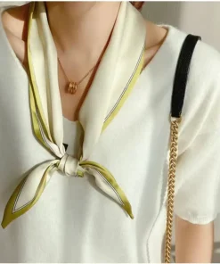 Outing Leisure Imitation Silk Ribbon Classic Versatile Neckerchief