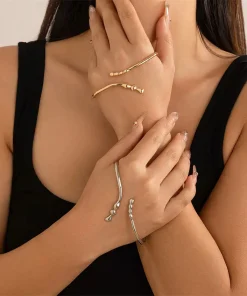 Vintage Open Cuff Simple Upper Armband Arm Bracelet