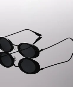 Trendy Retro Metal Round Shades Stylish Design Driving Anti UV Sunglasses