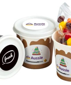 Branded Coffee Cup With 50g Skittles
